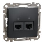 Schneider Sedna Design 2xRJ45 πρίζα CAT6 UTP Ανθρακί – SDD114462