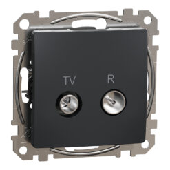 Schneider Sedna Design TV R πρίζα διέλευσης 10DB Ανθρακί – SDD114478R