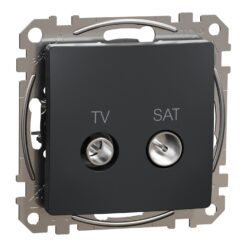 Schneider Sedna Design TV SAT πρίζα διέλευσης 10DB Ανθρακί – SDD114478S