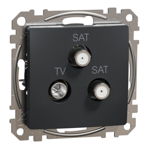 Schneider Sedna Design TV-SAT-SAT τερματική 4DB Ανθρακί – SDD114481S