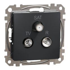 Schneider Sedna Design TV-R-SAT τερματική 4DB Ανθρακί – SDD114481