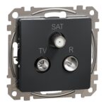 Schneider Sedna Design TV-R-SAT διέλευσης 10DB Ανθρακί – SDD114488