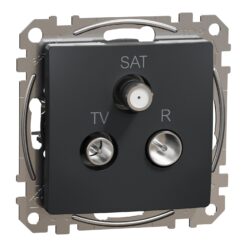 Schneider Sedna Design TV-R-SAT διέλευσης 10DB Ανθρακί – SDD114488