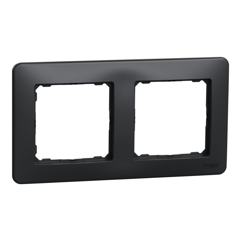Schneider Sedna Design πλαίσιο 2 θέσεων Ανθρακί – SDD314802