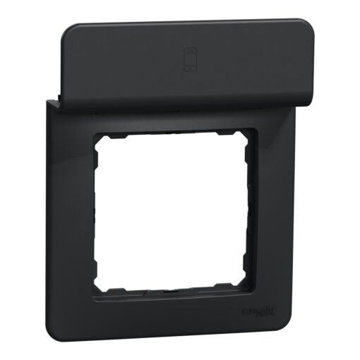 Schneider Sedna Design & Elements, πλαίσιο με βάση φόρτισης 1 θέσης, Ανθρακί – SDD314809