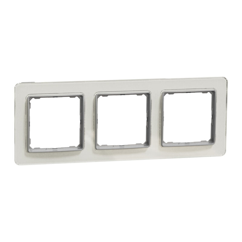 Schneider Sedna Design & Elements, πλαίσιο 3 θέσεων, glass clear – SDD360803