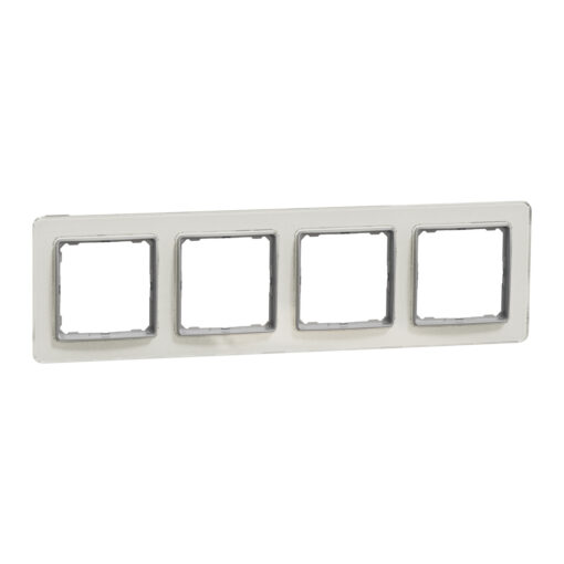 Schneider Sedna Design & Elements, πλαίσιο 4 θέσεων, glass clear – SDD360804