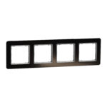 Schneider Sedna Design & Elements, πλαίσιο 4 θέσεων, glass dark – SDD361804