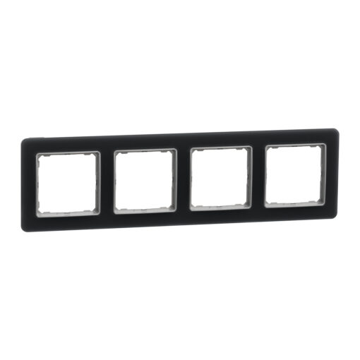 Schneider Sedna Design & Elements, πλαίσιο 4 θέσεων, glass smoke – SDD362804