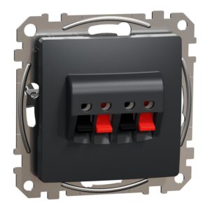 Schneider Sedna Design πρίζα ηχείων διπλή Ανθρακί – SDD114411