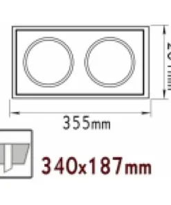 ΚΕΝΗ ΚΟΝΣΟΛΑ ΚΡΥΦΟΥ ΦΩΤΙΣΜΟΥ 2 ΘΕΣΕΩΝ ΜΕ ΕΠΙΛΟΓΗ ΣΠΟΤ AR111 ΜΑΥΡΗ  ACA – SDLFCB2180A
