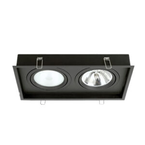 ΚΕΝΗ ΚΟΝΣΟΛΑ ΚΡΥΦΟΥ ΦΩΤΙΣΜΟΥ 2 ΘΕΣΕΩΝ ΜΕ ΕΠΙΛΟΓΗ ΣΠΟΤ AR111 ΜΑΥΡΗ  ACA – SDLFCB2180A