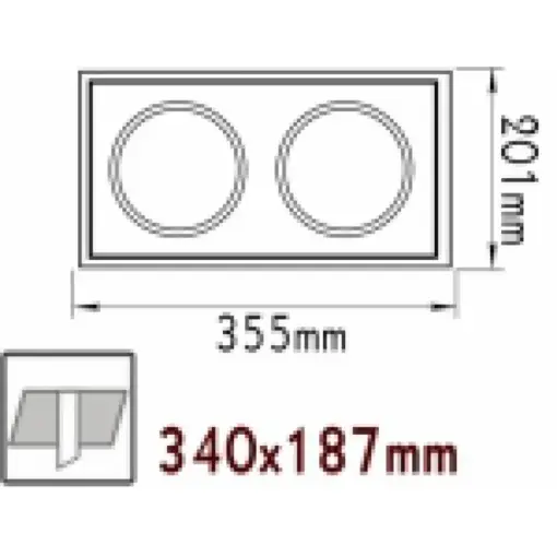 ΚΕΝΗ ΚΟΝΣΟΛΑ ΚΡΥΦΟΥ ΦΩΤΙΣΜΟΥ 2 ΘΕΣΕΩΝ ΜΕ ΕΠΙΛΟΓΗ ΣΠΟΤ AR111 ΜΑΥΡΗ  ACA – SDLFCB2180A