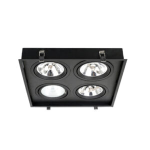 ΚΕΝΗ ΚΟΝΣΟΛΑ ΚΡΥΦΟΥ ΦΩΤΙΣΜΟΥ 4 ΘΕΣΕΩΝ ΜΑΥΡΗ ΜΕ ΕΠΙΛΟΓΗ ΣΠΟΤ AR111 ACA – SDLFCB4180A