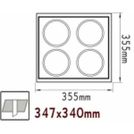 ΚΕΝΗ ΚΟΝΣΟΛΑ ΚΡΥΦΟΥ ΦΩΤΙΣΜΟΥ 4 ΘΕΣΕΩΝ ΜΑΥΡΗ ΜΕ ΕΠΙΛΟΓΗ ΣΠΟΤ AR111 ACA – SDLFCB4180A