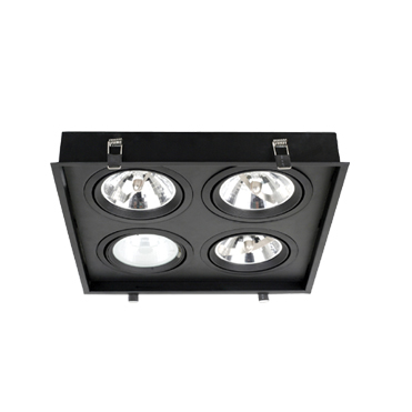 ΚΕΝΗ ΚΟΝΣΟΛΑ ΚΡΥΦΟΥ ΦΩΤΙΣΜΟΥ 4 ΘΕΣΕΩΝ ΜΑΥΡΗ ΜΕ ΕΠΙΛΟΓΗ ΣΠΟΤ AR111 ACA – SDLFCB4180A