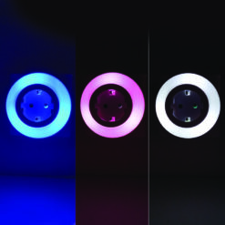 LED Φωτάκι Νυκτός 0,5W με Πρίζα Σούκο Αισθητήρα Λευκό/Μπλε/Κόκκινο Φως ACA – SF09LED