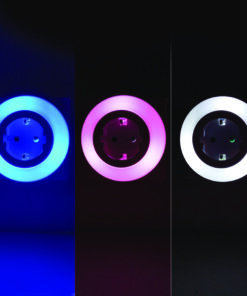 LED Φωτάκι Νυκτός 0,5W με Πρίζα Σούκο Αισθητήρα Λευκό/Μπλε/Κόκκινο Φως ACA – SF09LED
