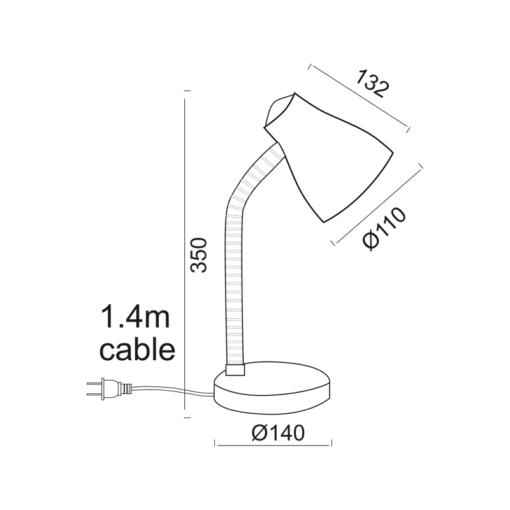 ΦΩΤΙΣΤΙΚΟ ΓΡΑΦΕΙΟΥ ΡΟΖ ΜΕ ΛΕΥΚΟ 1 Χ Ε27 YUPPIE ACA – SF1211P