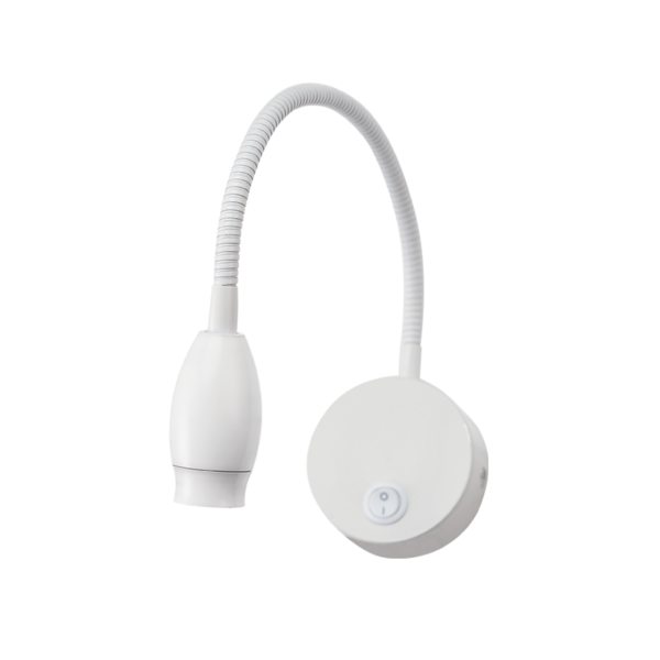 Επιτοίχιο Φωτιστικό Κρεβατιού LED 3W 210lm με Σπιράλ&Διακόπτη 3000K ACA – SF126BLED330