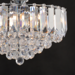 ACA DECOR   – Κρεμαστό Φωτιστικό 3ΧΕ14 Ακρυλικό+Χρώμιο Μέταλλο Φ38,ΧΗ98cm – SF175323PC