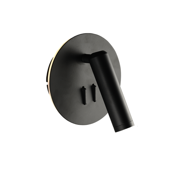 ΕΠΙΤΟΙΧΟ ΦΩΤΙΣΤΙΚΟ LED 3+4W 3000K 280LM ΜΑΥΡΟ ΜΕΤΑΛΛΙΚΟ D13,5X7CM ZEUS ACA DECOR  – SF1801LEDB