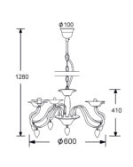 ΚΡΕΜΑΣΤΟ ΑΚΡΥΛΙΚΟ ΛΕΥΚΟ 5ΧΕ14 53xH43cm FIRENZE ACA DECOR  – SF3630135