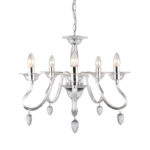 ΚΡΕΜΑΣΤΟ ΑΚΡΥΛΙΚΟ ΔΙΑΦΑΝΟ 5Χ40W Ε14 53x H43cm FIRENZE ACA DECOR  – SF3631165