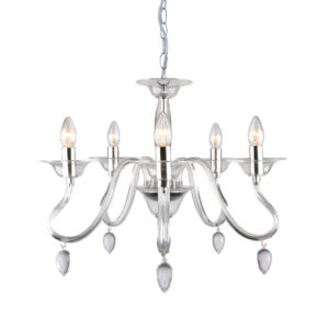 ΚΡΕΜΑΣΤΟ ΑΚΡΥΛΙΚΟ ΔΙΑΦΑΝΟ 5Χ40W Ε14 53x H43cm FIRENZE ACA DECOR  – SF3631165