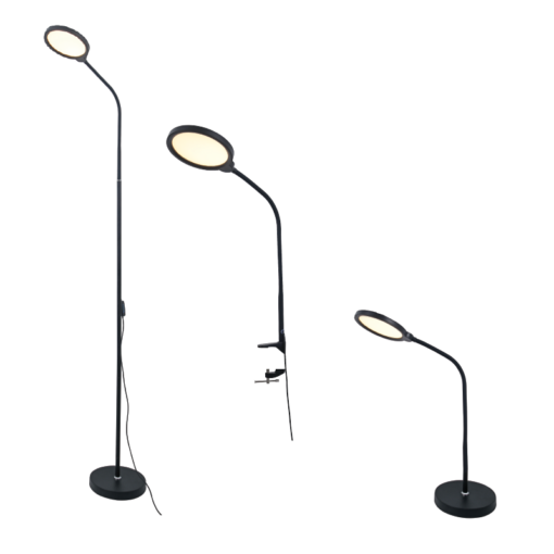 LED ΓΡΑΦΕΙΟΥ 3 IN 1 10W ΜΑΥΡΟ ABS+ΑΛΟΥΜΙΝΙΟ CCT STEP DIMMABLE 32Χ40Χ7 STEFAN ACA – SF501ALL