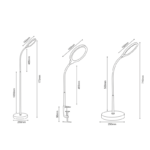 LED ΓΡΑΦΕΙΟΥ 3 IN 1 10W ΜΑΥΡΟ ABS+ΑΛΟΥΜΙΝΙΟ CCT STEP DIMMABLE 32Χ40Χ7 STEFAN ACA – SF501ALL