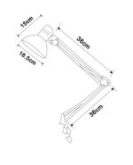 Φωτιστικό Γραφείου με Σφιγκτήρα Γκρι E27 ACA DECOR – SF606BG