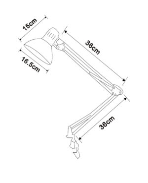 Φωτιστικό Γραφείου με Σφιγκτήρα Γκρι E27 ACA DECOR – SF606BG