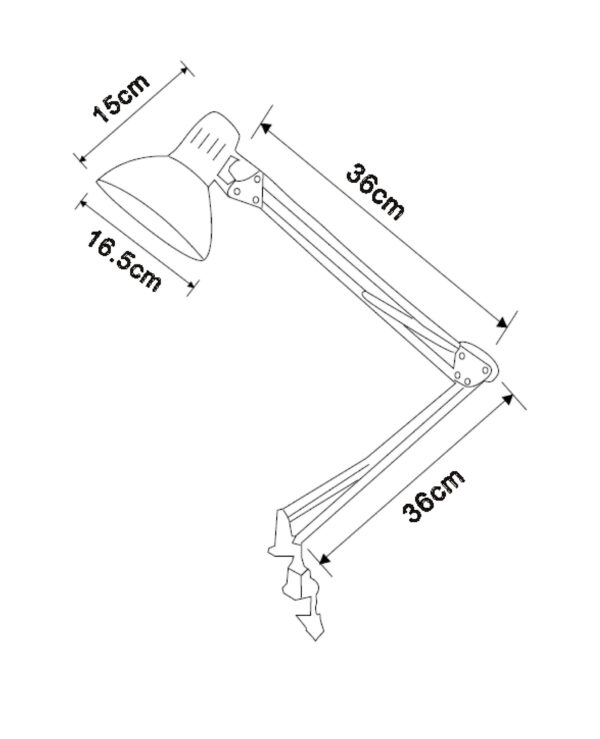 Φωτιστικό Γραφείου με Σφιγκτήρα Γκρι E27 ACA DECOR – SF606BG