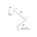 Φωτιστικό Γραφείου 1xE27 με Σφιγκτήρα Μαύρο ACA DECOR – SF606BB