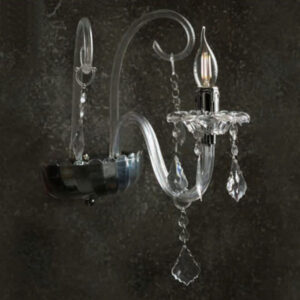 Επιτοίχιο Φωτιστικό 1ΧΕ14 Ακρυλικό Διάφανο Με Κρύσταλλα + Μέταλλο Χρώμιο ACA DECOR   – SF633121W