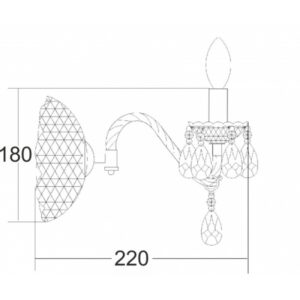 ΑΠΛΙΚΑ ΜΑΥΡΗ ΑΚΡΥΛΙΚΗ 1X40W E14 PEGASUS ACA DECOR  – SF63991B