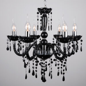 ΚΡΕΜΑΣΤΟ ΜΑΥΡΟ ΑΚΡΥΛΙΚΟ 6X40W E14 PEGASUS ACA DECOR  – SF64026B