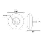LED Φωτάκι Νυκτός 1W 4000K με 2 USB Θύρες Διακόπτη & Auto Mode Λευκό ACA – SF78LED