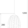 ΚΡΕΜΑΣΤΟ ΑΚΡΥΛΙΚΟ ΔΙΑΦΑΝΟ 1Χ40W Ε27 17x H28cm HOMO ACA DECOR – SF810