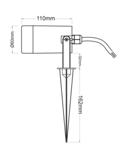 Φωτιστικό Σποτ Τοίχου/Καρφί Κήπου 1xGU10 Λευκό Πλαστικό IP65 ACA – SL7030W