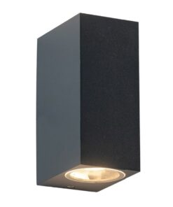 Απλίκα Up-Down 2xGU10 Eξωτερικού Xώρου Σκούρο Γκρι Πλαστικό IP65 – SL8111GU10G