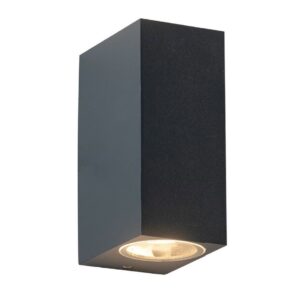 Απλίκα Up-Down 2xGU10 Eξωτερικού Xώρου Σκούρο Γκρι Πλαστικό IP65 – SL8111GU10G