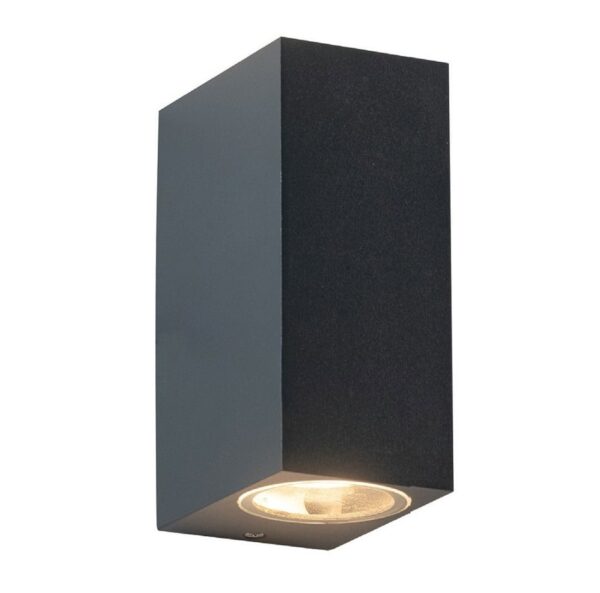 Απλίκα Up-Down 2xGU10 Eξωτερικού Xώρου Σκούρο Γκρι Πλαστικό IP65 – SL8111GU10G