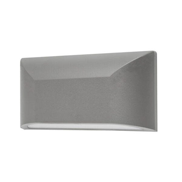 Επιτοίχιο Φωτιστικό LED για Σκαλοπάτια 6W ACA Γκρι Οβάλ Αδιάβροχο IP65 Θερμό 3000K – SLIM22