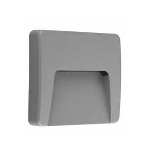 Επιτοίχιο Φωτιστικό LED για Σκαλοπάτια 3W ACA Γκρι Τετράγωνο Αδιάβροχο IP65 Θερμό 3000K – SLIM42