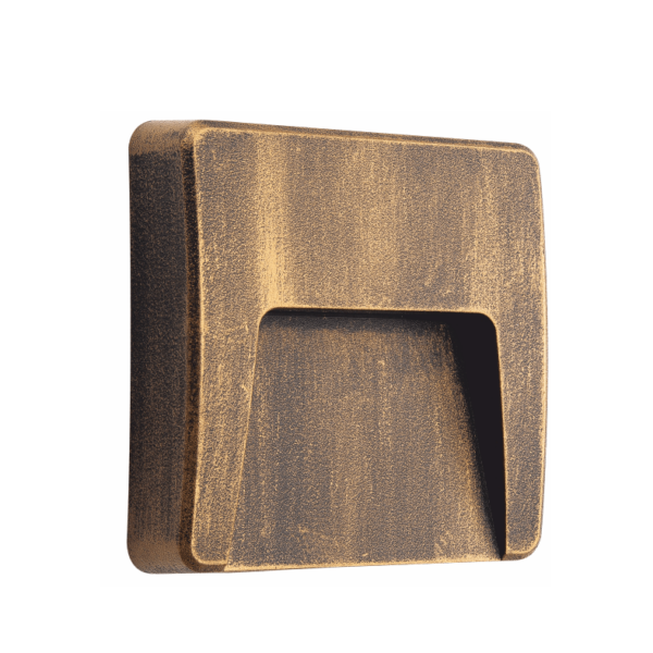 Επιτοίχιο Φωτιστικό LED για Σκαλοπάτια 3W ACA σε Απόχρωση Σκουριάς Τετράγωνο Αδιάβροχο IP65 Θερμό 3000K – SLIM42R