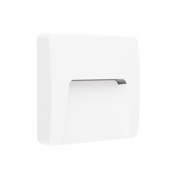 Επιτοίχιο Φωτιστικό LED για Σκαλοπάτια 3W ACA Λευκό Τετράγωνο Αδιάβροχο IP65 Θερμό 3000K – SLIM42W