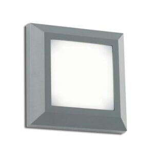 Επιτοίχιο Φωτιστικό LED για Σκαλοπάτια 3W ACA Γκρι Τετράγωνο Αδιάβροχο IP65 Θερμό 3000K – SLIM51N