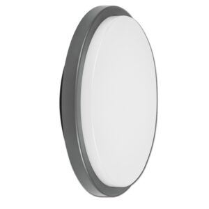 Στεγανή Επιτοίχια Πλαφονιέρα Εξωτερικού Χώρου με Ενσωματωμένο LED σε Γκρι Χρώμα  ACA – SLIM5201